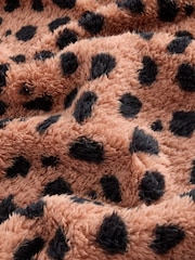 Leopard Print Fleece Baby Blanket - Image 5 of 5