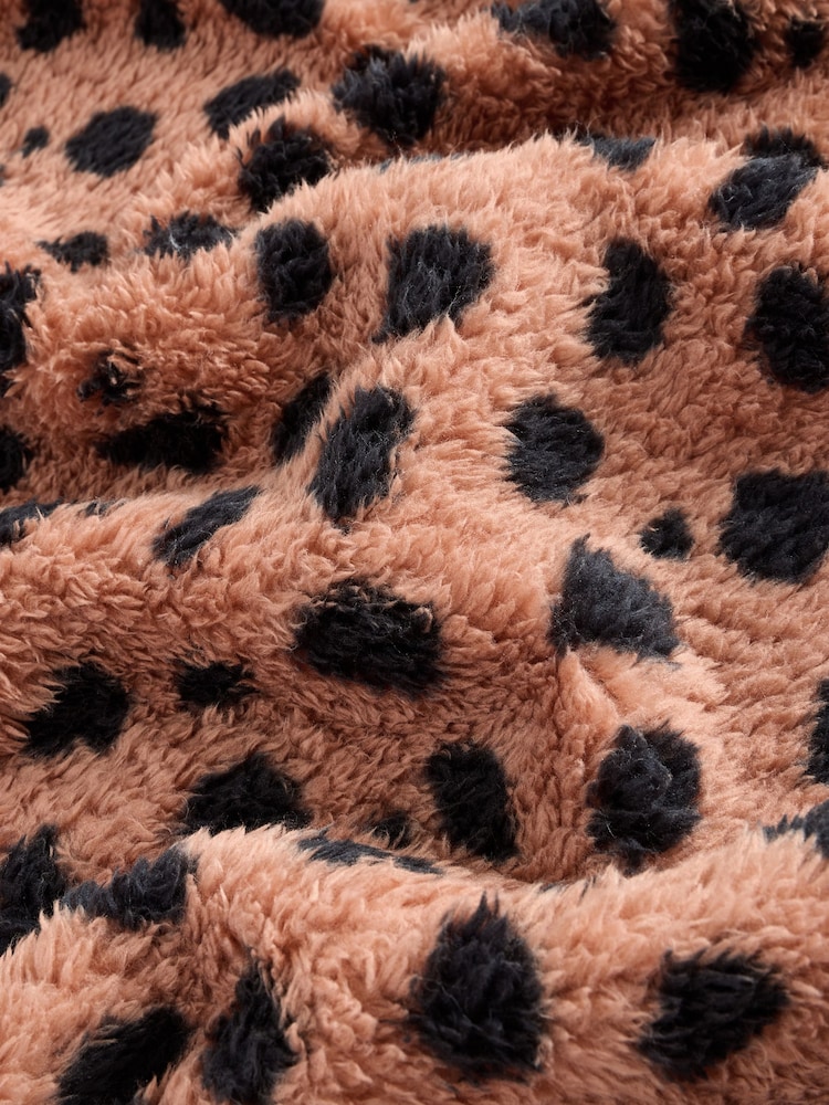 Leopard Print Fleece Baby Blanket - Image 5 of 5