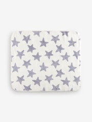 White/ Grey Star Fleece Baby Blanket - Image 2 of 5