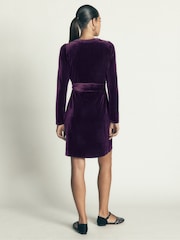 Boden Blue Honor Short Velvet Dress - Image 4 of 6