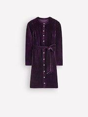 Boden Blue Honor Short Velvet Dress - Image 6 of 6