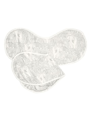 aden + anais Grey Burpy Silky Soft Culture Club 100% Cotton Bibs 2 Pack - Image 2 of 4