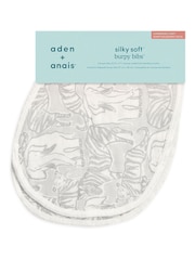 aden + anais Grey Burpy Silky Soft Culture Club 100% Cotton Bibs 2 Pack - Image 4 of 4