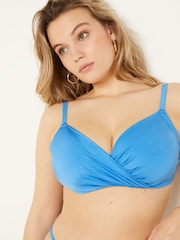 ETAM Blue Florida Underwired Bikini Top - Image 1 of 5