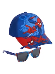 Peers Hardy Blue Spiderman Cap and Sunglasses Set - Image 1 of 6