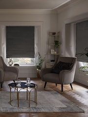 Grey Charcoal Ready Made Blackout Matte Velvet Roman Blind - Image 4 of 12