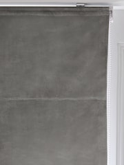 Grey Charcoal Ready Made Blackout Matte Velvet Roman Blind - Image 7 of 12
