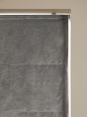 Grey Charcoal Ready Made Blackout Matte Velvet Roman Blind - Image 9 of 12
