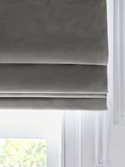 Grey Charcoal Ready Made Blackout Matte Velvet Roman Blind - Image 10 of 12