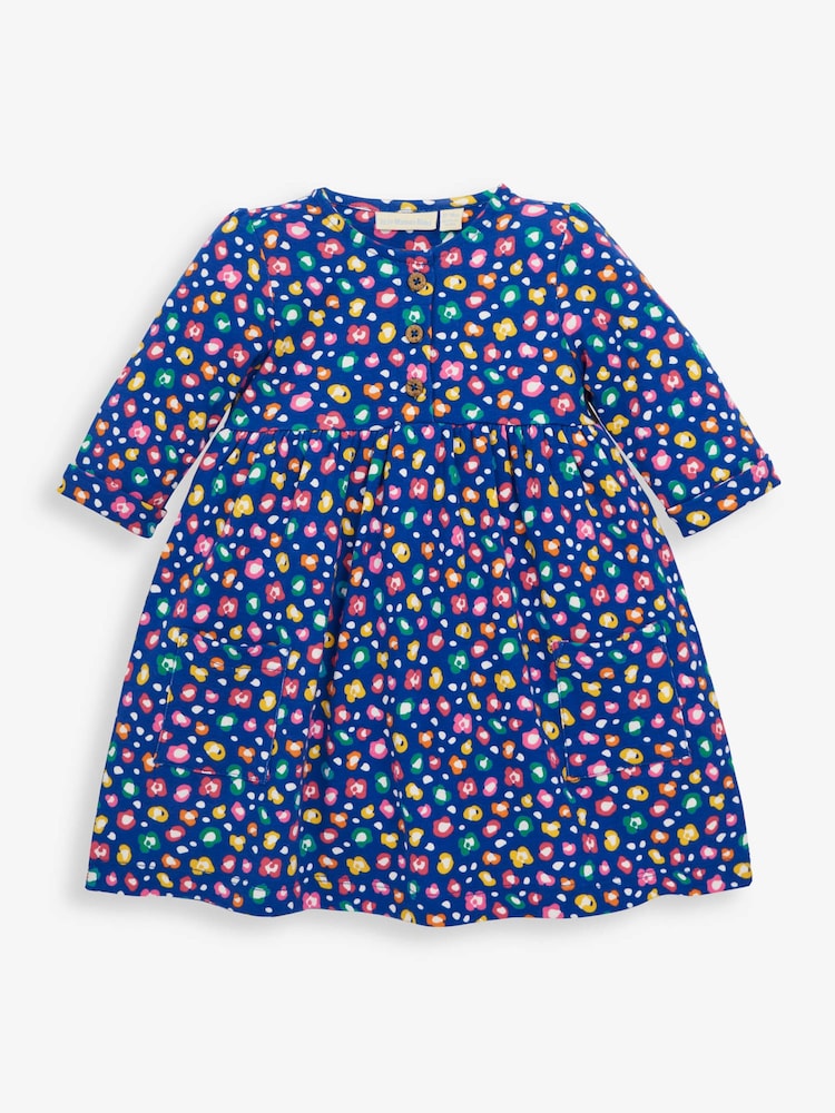 JoJo Maman Bébé Cobalt Girls' Animal Print Dress - Image 1 of 3 JoJo Maman Bébé Cobalt Girls' Animal Print Dress - Image 1 of 3