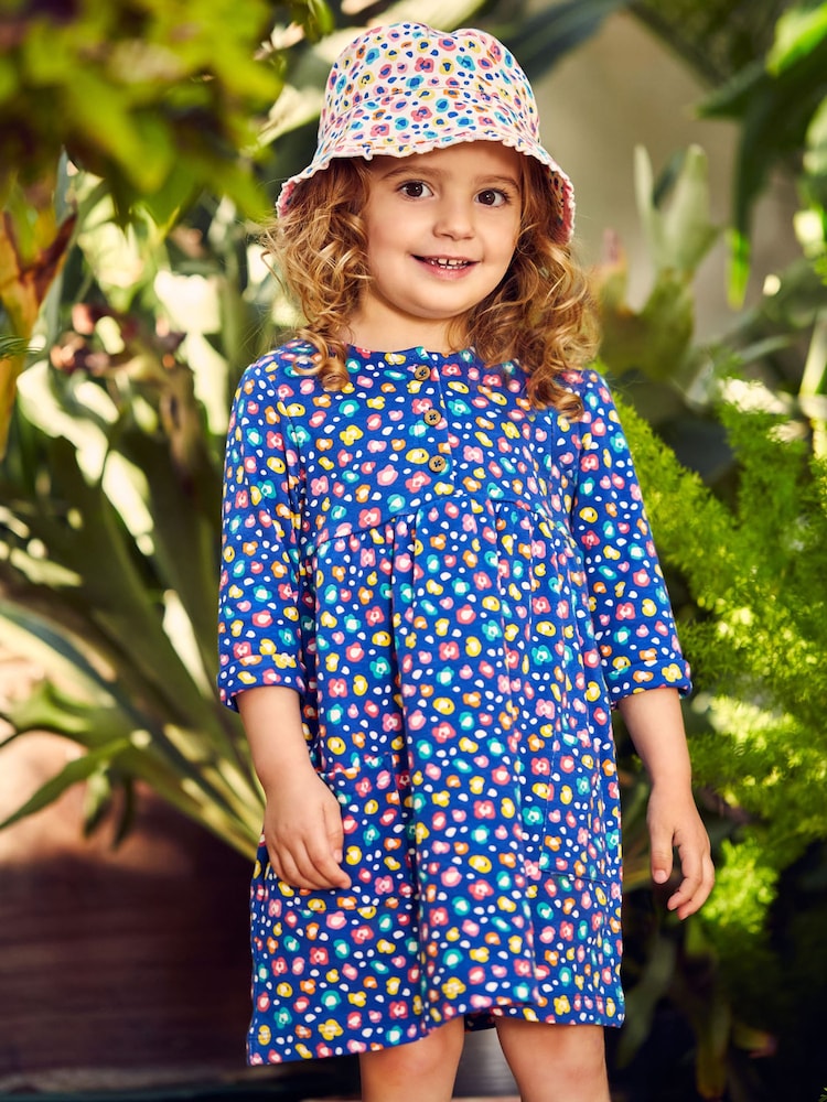JoJo Maman Bébé Cobalt Girls' Animal Print Dress - Image 3 of 3 JoJo Maman Bébé Cobalt Girls' Animal Print Dress - Image 3 of 3
