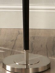 Pacific Silver Brushed Silver and Matte Black Floor Lamp - Image 2 of 6