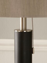 Pacific Silver Brushed Silver and Matte Black Floor Lamp - Image 3 of 6