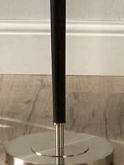 Pacific Silver Brushed Silver and Matte Black Floor Lamp - Image 6 of 8