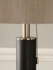 Pacific Silver Brushed Silver and Matte Black Floor Lamp - Image 7 of 8