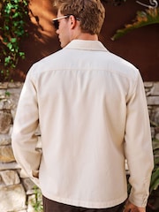 Ecru Natural Twill Shacket - Image 3 of 7