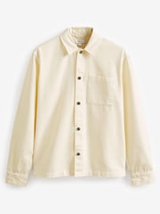 Ecru Natural Twill Shacket - Image 6 of 7