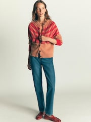 Czerwony - Boden Mae Fair Isle Cardigan - Obraz 4 z 7