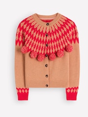 Czerwony - Boden Mae Fair Isle Cardigan - Obraz 6 z 7