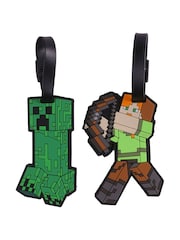 Peers Hardy Green Minecraft Silicone Luggage Tags, Bags, Suitcases and Travel Set of 2 - Image 1 of 3