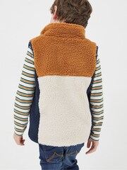 FatFace Blue/White Fleece Gilet - Image 2 of 4
