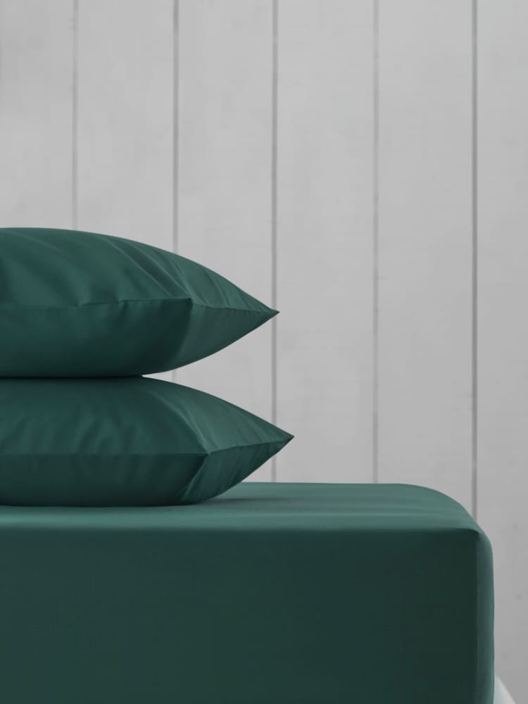 Green Dark Cotton Rich Deep Fitted Sheet - Image 1 of 2