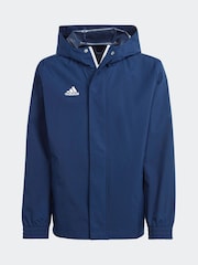 adidas Navy Entrada Rain Jacket - Image 1 of 8