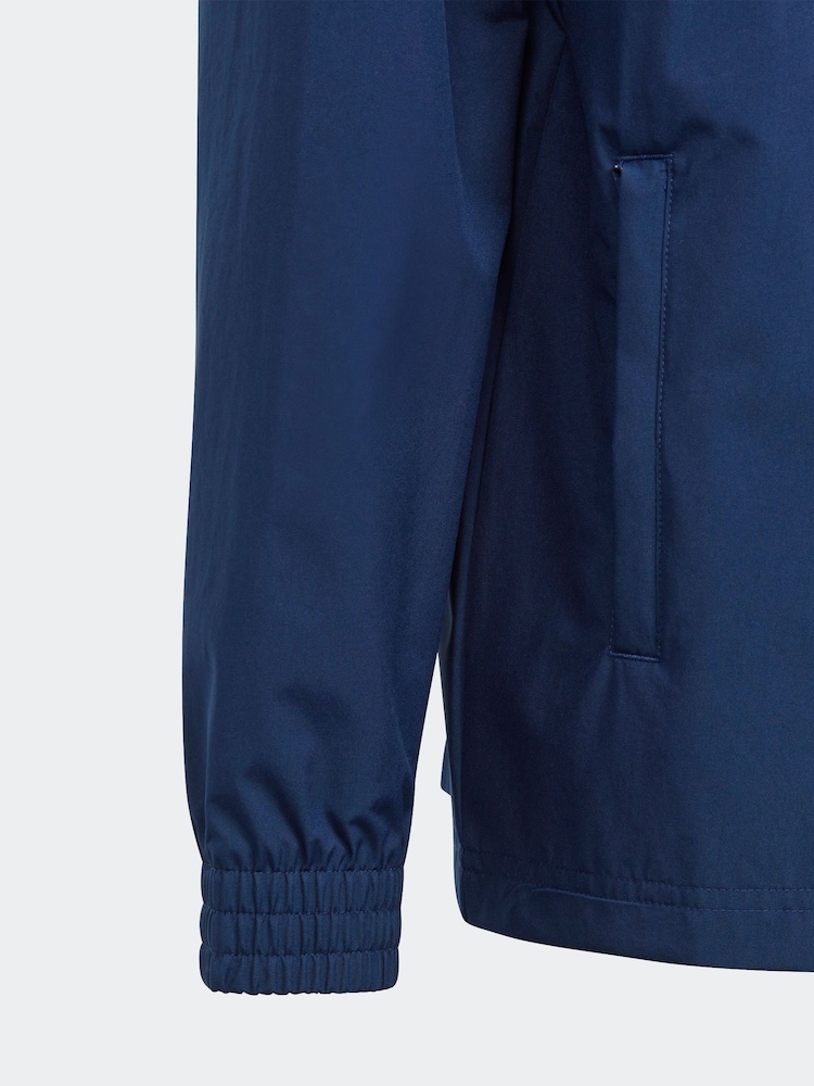 adidas Navy Entrada Rain Jacket - Image 8 of 8