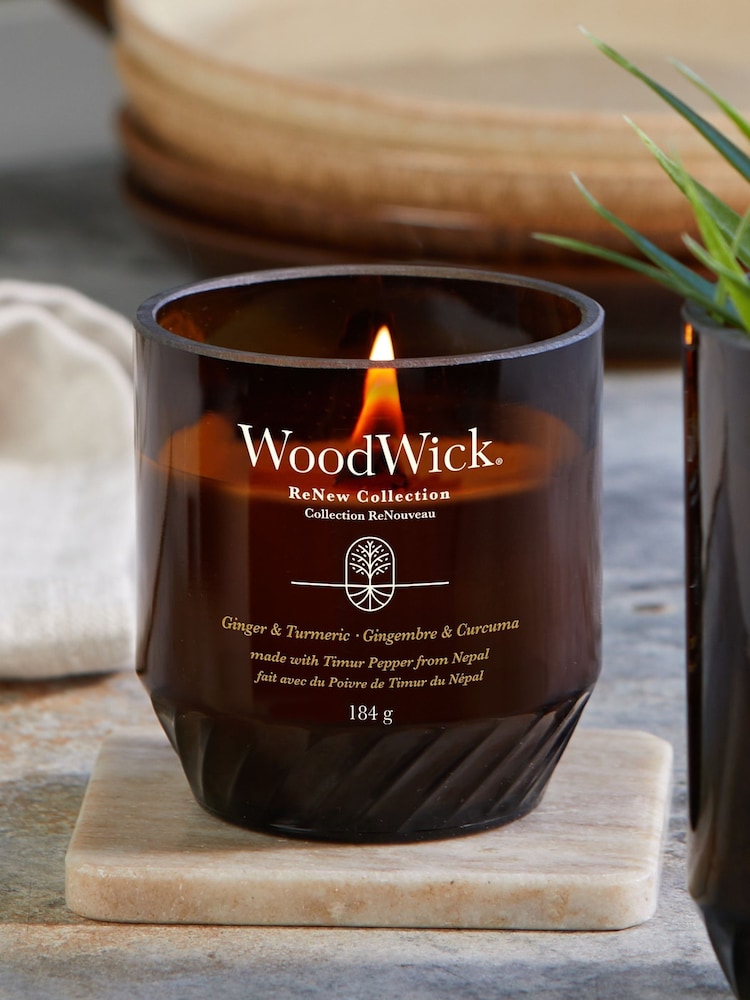 Woodwick Natural ReNew Medium Ginger Tumeric Scented Candle - Image 1 of 4
