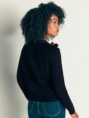 Niebieski - Boden Mae Fair Isle Cardigan - Obraz 3 z 7