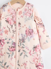 Pink Floral Baby 2.5 Tog Detachable Sleeve 100% Cotton Sleep Bag - Image 3 of 7