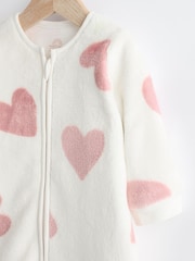 Pink Heart 2.5 Tog Fleece Long Sleeve Zip Sleep Bag - Image 3 of 8
