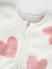 Pink Heart 2.5 Tog Fleece Long Sleeve Zip Sleep Bag - Image 6 of 8