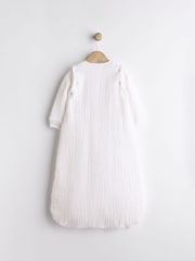 Cream Muslin 2.5 Tog Detachable Sleeve Baby 100% Cotton Sleep Bag - Image 2 of 9