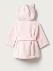 The White Company Baby Pink 100% Cotton Bunny Ears Dressing Gown - Image 4 of 4