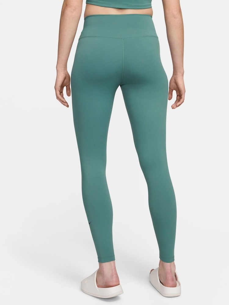 Nike Green Dri-FIT One High Waisted Leggings - Image 2 of 7