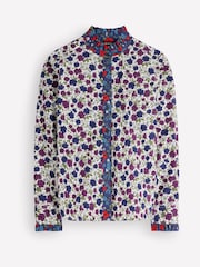 Boden Blue Sienna Frill Cotton Shirt - Image 5 of 5