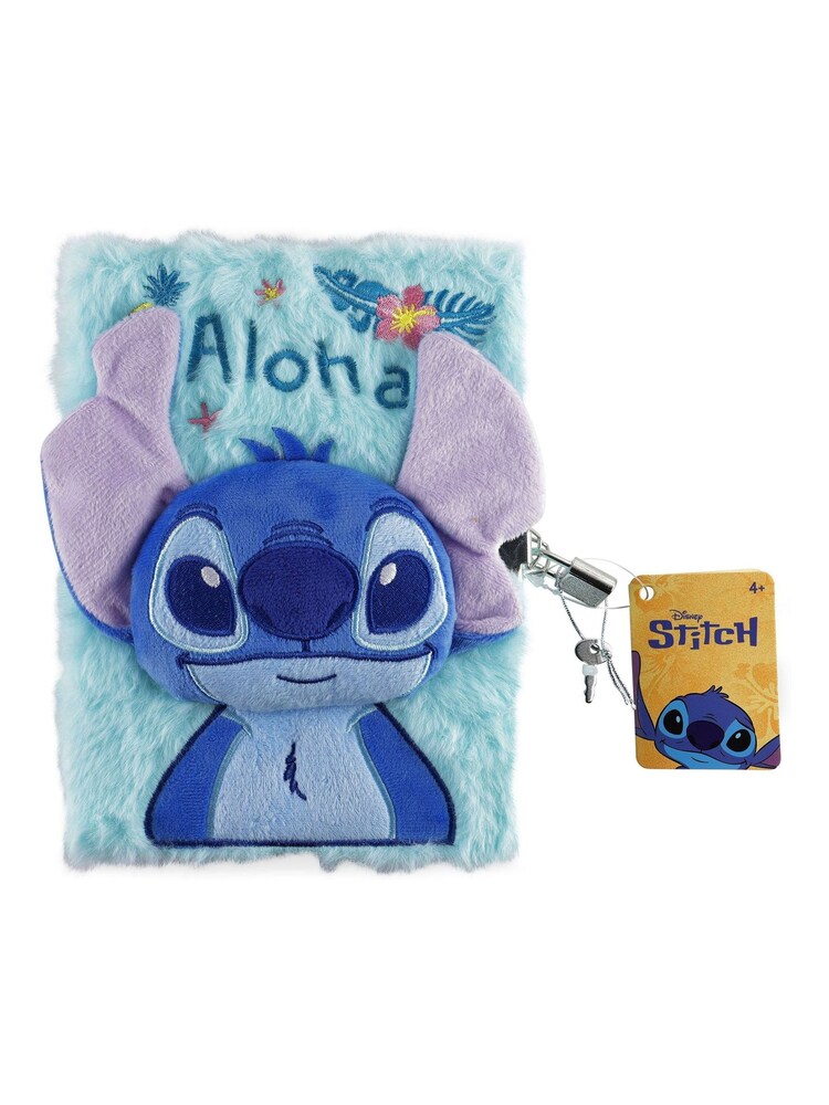 Peers Hardy Blue Stitch 3D plush A5 diary with lock - Image 4 of 4