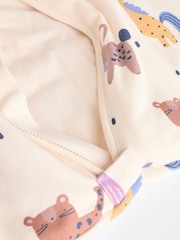 Cream Animal Print Baby 2.5 Tog Detachable Sleeve 100% Cotton Sleep Bag - Image 10 of 10