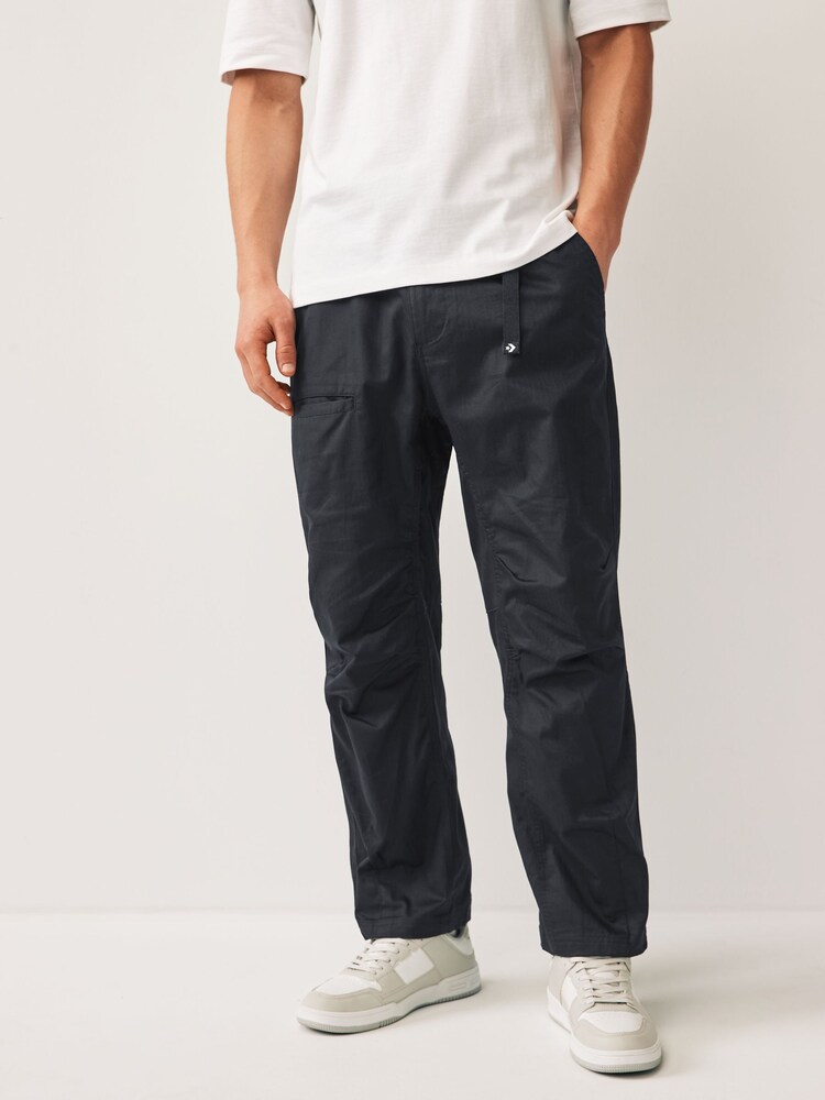 Converse Black Elevated Woven Adjustable Trousers - Image 1 of 5