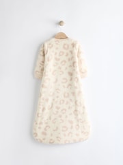 Natural Animal Print 2.5 Tog Fleece Long Sleeve Zip Sleep Bag - Image 2 of 8