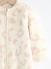 Natural Animal Print 2.5 Tog Fleece Long Sleeve Zip Sleep Bag - Image 3 of 8