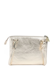 Jones Bootmaker Gold Warsaw Leather Zip Up Shoulder Bag - Image 3 of 7