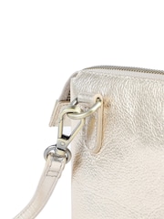 Jones Bootmaker Gold Warsaw Leather Zip Up Shoulder Bag - Image 5 of 7