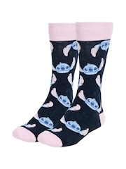 Peers Hardy Blue Lilo & Stitch Adults Socks for Everyday Wear and Gifts Pack of 3 - Image 4 of 6