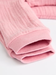 Pink Muslin 2.5 Tog Detachable Sleeve Baby 100% Cotton Sleep Bag - Image 12 of 12
