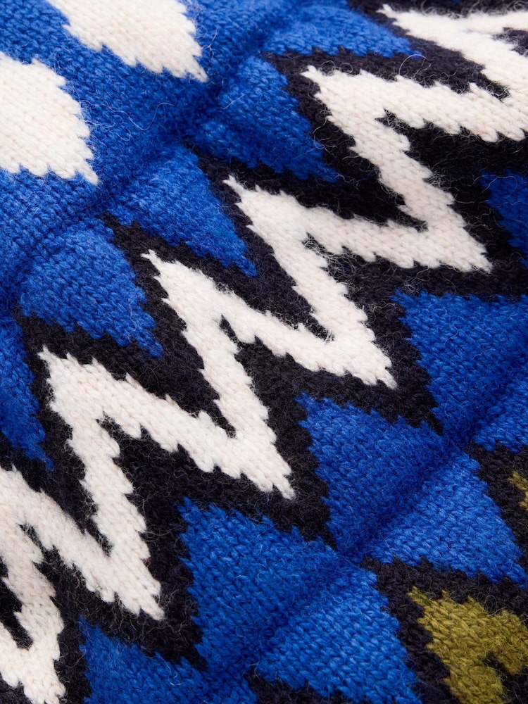 Bleu - Boden Mae Fair Isle Knitted Jumper - Image 7 de 7 Bleu - Boden Mae Fair Isle Knitted Jumper - Image 7 de 7