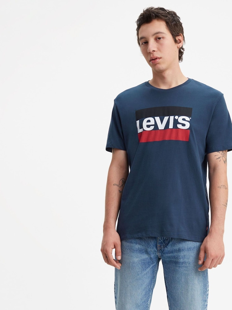 Levi's® Navy Blue 100% Cotton Sportswear Graphic T-Shirt - Image 1 of 4