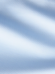Blue Regular Fit Trimmed 100% Cotton Texture Long Sleeve Single Cuff Shirt - Image 6 of 7