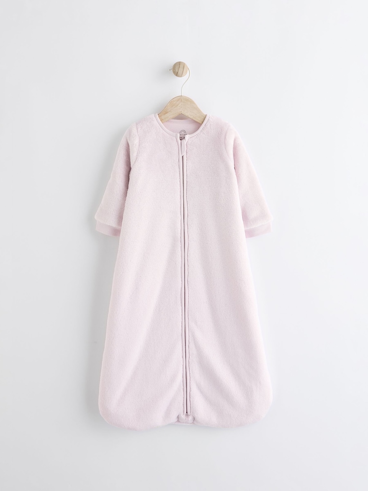 Lilac Purple 2.5 Tog Fleece Long Sleeve Zip Sleep Bag - Image 1 of 9